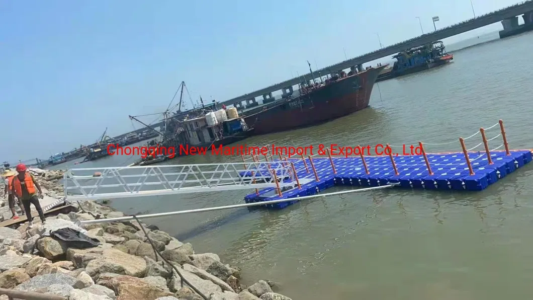 Custom Plastic Modular Floating Bridge Pontoon Walking Bridge Dock Cubes Platform Block Pier